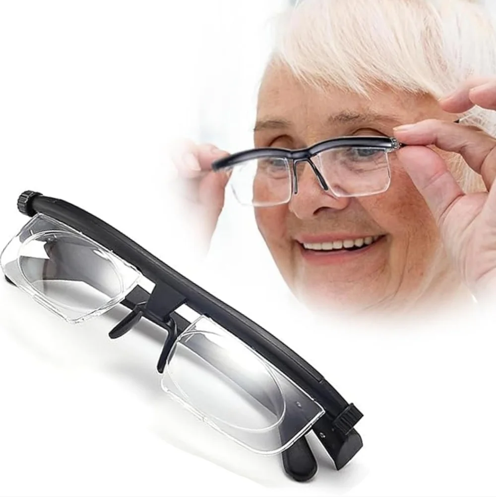 Flex Focal Adjustable Glasses for Men&Women, Focus Self-Adjusting Glasses New